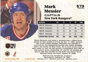 1991-92 Pro Set #579 Mark Messier Back