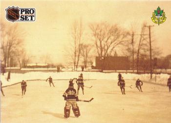 1991-92 Pro Set #589 Montreal Canadiens Practice Outdoors Front