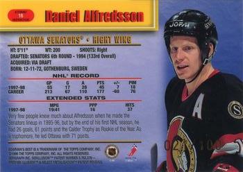 1998-99 Bowman's Best - Atomic Refractors #16 Daniel Alfredsson Back