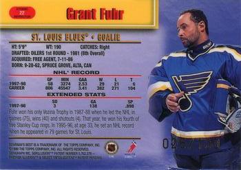 1998-99 Bowman's Best - Atomic Refractors #22 Grant Fuhr Back