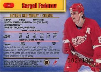 1998-99 Bowman's Best - Atomic Refractors #35 Sergei Fedorov Back
