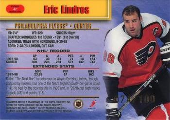 1998-99 Bowman's Best - Atomic Refractors #42 Eric Lindros Back