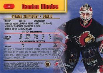 1998-99 Bowman's Best - Atomic Refractors #54 Damian Rhodes Back