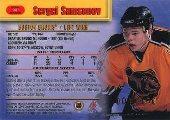 1998-99 Bowman's Best - Atomic Refractors #66 Sergei Samsonov Back