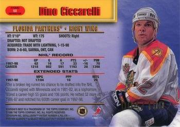 1998-99 Bowman's Best - Atomic Refractors #68 Dino Ciccarelli Back