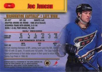 1998-99 Bowman's Best - Atomic Refractors #93 Joe Juneau Back