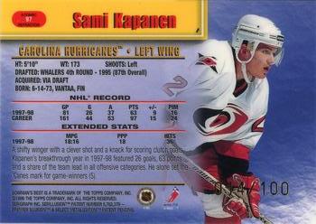 1998-99 Bowman's Best - Atomic Refractors #97 Sami Kapanen Back