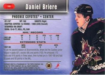 1998-99 Bowman's Best - Atomic Refractors #108 Daniel Briere Back