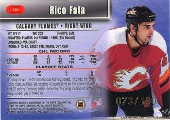 1998-99 Bowman's Best - Atomic Refractors #114 Rico Fata Back