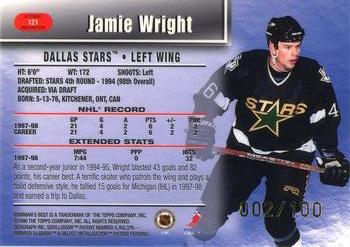 1998-99 Bowman's Best - Atomic Refractors #121 Jamie Wright Back