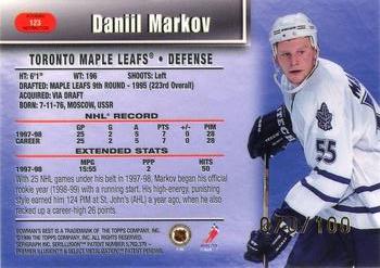 1998-99 Bowman's Best - Atomic Refractors #123 Daniil Markov Back
