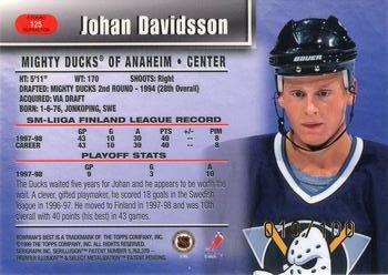 1998-99 Bowman's Best - Atomic Refractors #125 Johan Davidsson Back