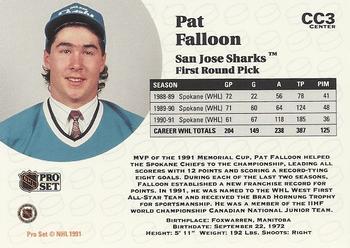 1991-92 Pro Set - Collectibles #CC3 Pat Falloon Back