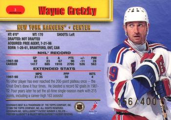 1998-99 Bowman's Best - Refractors #3 Wayne Gretzky Back