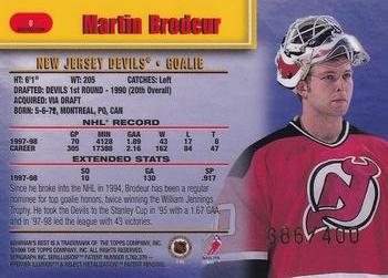 1998-99 Bowman's Best - Refractors #8 Martin Brodeur Back