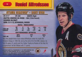 1998-99 Bowman's Best - Refractors #16 Daniel Alfredsson Back
