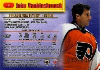 1998-99 Bowman's Best - Refractors #82 John Vanbiesbrouck Back