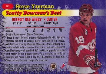 1998-99 Bowman's Best - Scotty Bowman's Best #SB7 Steve Yzerman Back