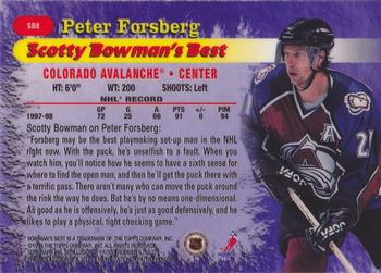 1998-99 Bowman's Best - Scotty Bowman's Best #SB8 Peter Forsberg Back