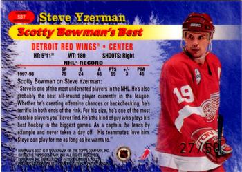 1998-99 Bowman's Best - Scotty Bowman's Best Atomic Refractors #SB7 Steve Yzerman Back