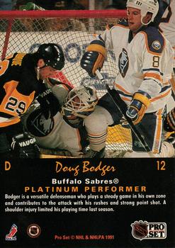 1991-92 Pro Set Platinum #12 Doug Bodger Back