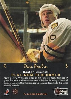 1991-92 Pro Set Platinum #5 Dave Poulin Back