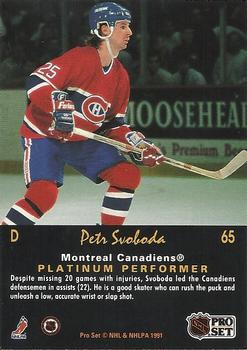 1991-92 Pro Set Platinum #65 Petr Svoboda Back