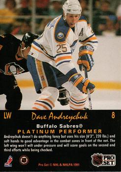 1991-92 Pro Set Platinum #8 Dave Andreychuk Back