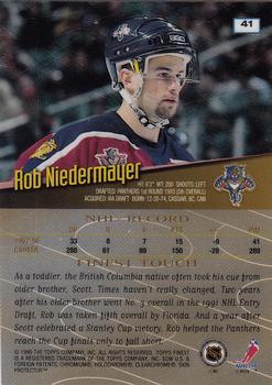 1998-99 Finest - No Protectors #41 Rob Niedermayer Back
