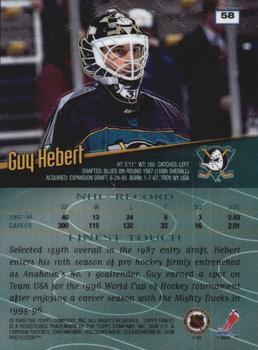 1998-99 Finest - No Protectors #58 Guy Hebert Back
