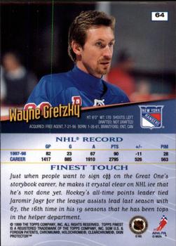 1998-99 Finest - No Protectors #64 Wayne Gretzky Back