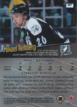 1998-99 Finest - No Protectors #87 Mikael Renberg Back