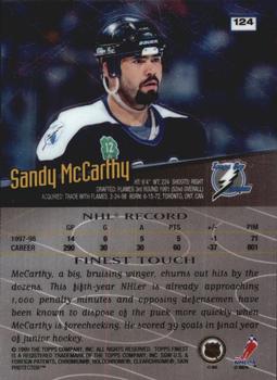 1998-99 Finest - No Protectors #124 Sandy McCarthy Back