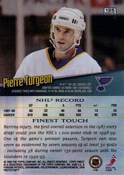 1998-99 Finest - No Protectors Refractors #125 Pierre Turgeon Back