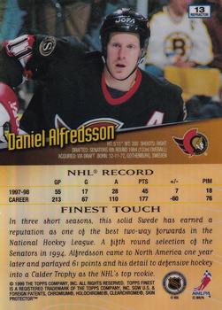 1998-99 Finest - No Protectors Refractors #13 Daniel Alfredsson Back