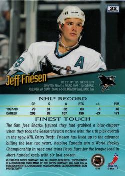 1998-99 Finest - No Protectors Refractors #32 Jeff Friesen Back