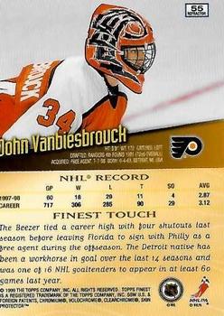 1998-99 Finest - No Protectors Refractors #55 John Vanbiesbrouck Back
