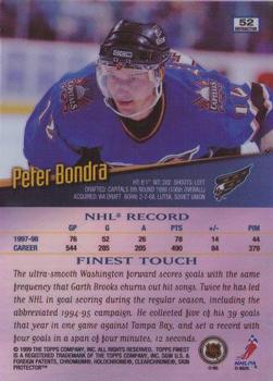 1998-99 Finest - No Protectors Refractors #52 Peter Bondra Back
