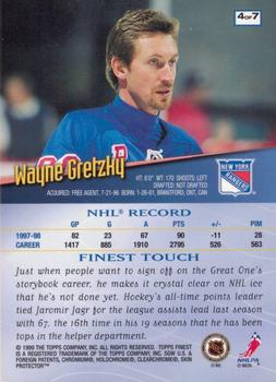 1998-99 Finest - Oversize #4 Wayne Gretzky Back