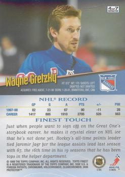 1998-99 Finest - Oversize Refractors #4 Wayne Gretzky Back
