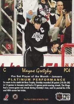 1991-92 Pro Set Platinum - Collectibles #PC4 Wayne Gretzky Back