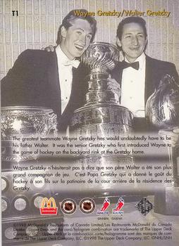 1998-99 Upper Deck Ice McDonald's - Wayne Gretzky Teammates #T1 Walter Gretzky Back