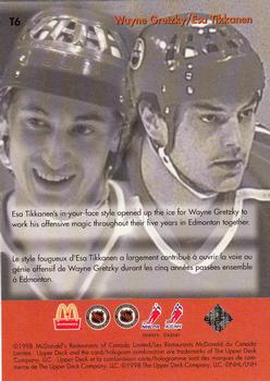 1998-99 Upper Deck Ice McDonald's - Wayne Gretzky Teammates #T6 Esa Tikkanen Back