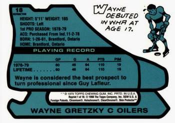 1998-99 O-Pee-Chee Chrome - Blast From the Past Refractors #1 Wayne Gretzky Back
