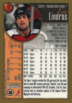 1998-99 O-Pee-Chee Chrome - Refractors #18 Eric Lindros Back