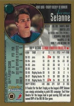 1998-99 O-Pee-Chee Chrome - Refractors #109 Teemu Selanne Back