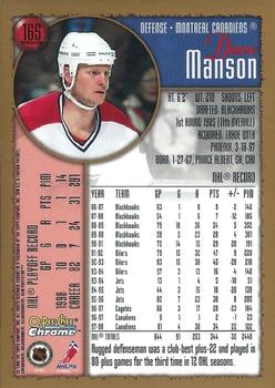 1998-99 O-Pee-Chee Chrome - Refractors #165 Dave Manson Back