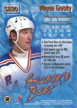 1998-99 O-Pee-Chee Chrome - Season's Best #SB20 Wayne Gretzky Back