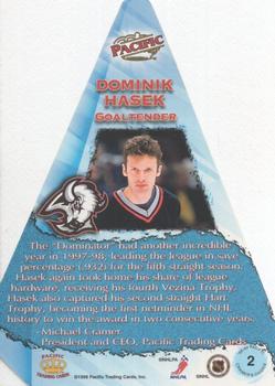 1998-99 Pacific - Cramer's Choice #2 Dominik Hasek Back