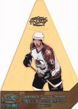 1998-99 Pacific - Cramer's Choice #3 Peter Forsberg Front